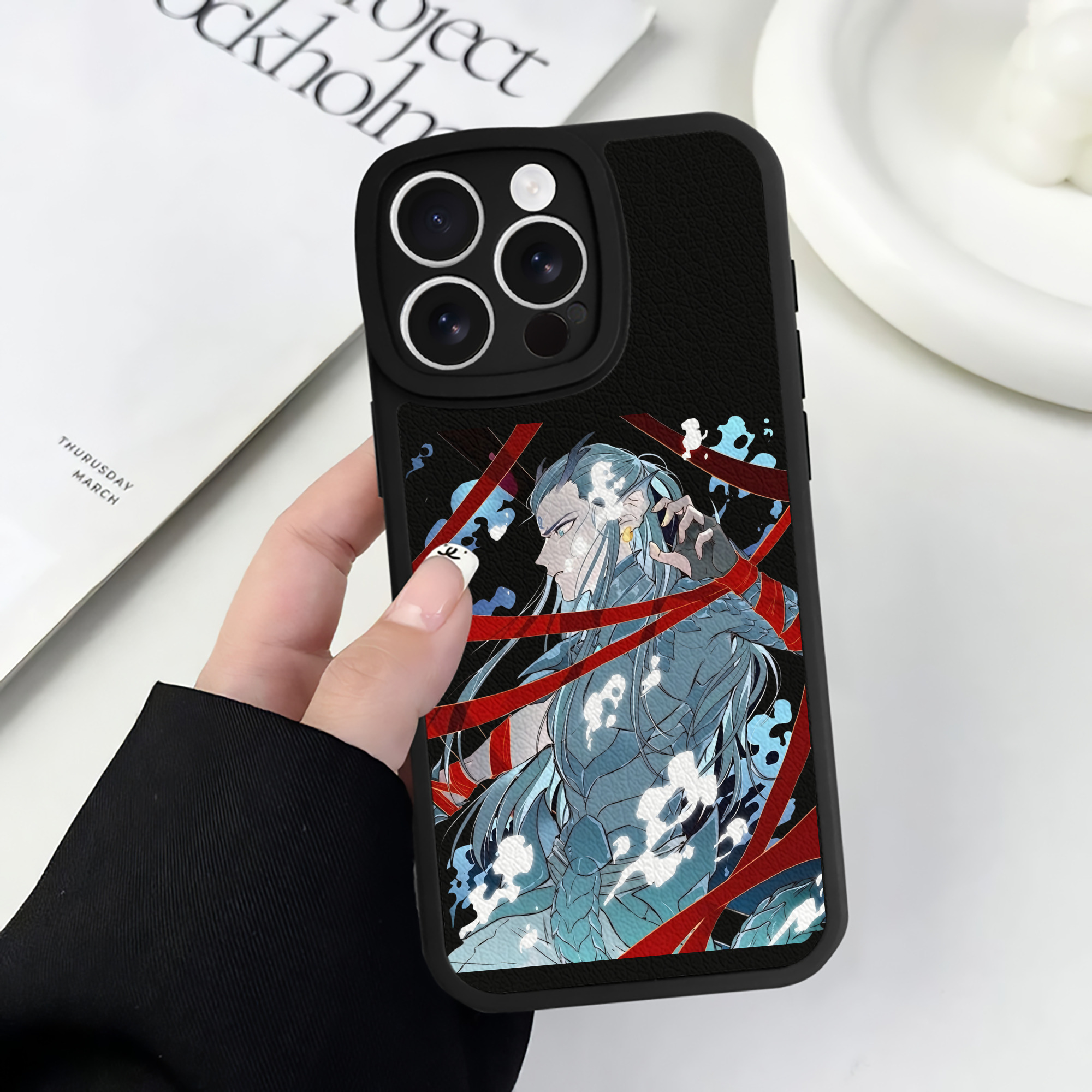 （画像用） Ne Zha 2 ナタ 魔童の大暴れ 【iPhone 16シリーズ対応】シリコンスマホケース（レザー調） 材質：シリコン